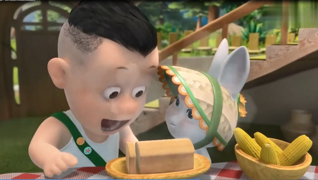 熊熊乐园2:凯特爸爸做的烤蛋糕太好吃 光头强都流口水了!