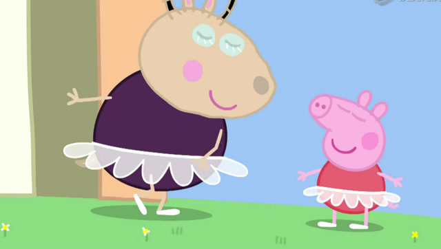 小伶育儿:羚羊夫人和佩奇在练习跳舞