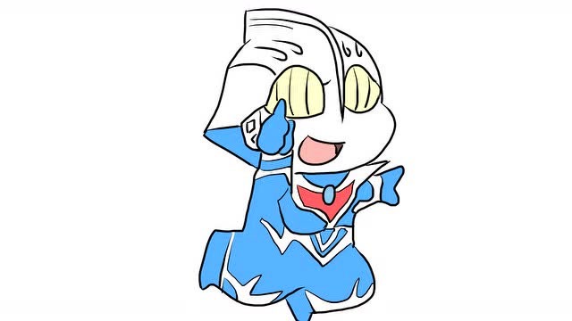 可爱的q版奈克瑟斯奥特曼儿童卡通简笔画