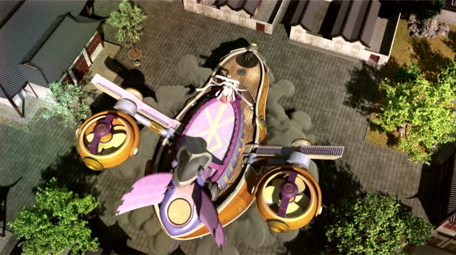 《神兵小将》飞船一甩,从半空中掉下来了
