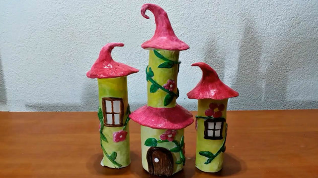 手工教程:自制迷你城堡摆件,孩子学会后,好去幼儿园交作业