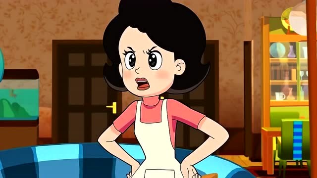 大头儿子和小头爸爸认为原始人很聪明,围裙妈妈太生气