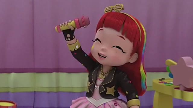 彩虹宝宝小雪唱摇滚兔叨叨敲架子鼓,大家玩的很开心