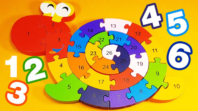 数字积木卡通玩具拼装蜗牛 小朋友认识数字