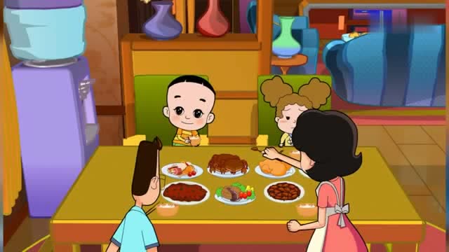 棉花糖在大头儿子家吃饭这不吃那不吃的,她的洁癖挺严重啊