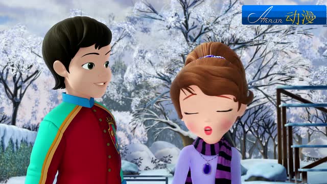 小公主苏菲亚:雨果和苏菲亚一起组成冰舞的搭档参加表演!