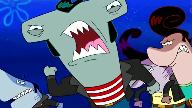 《海绵宝宝》海绵宝宝竟敢惹怒鲨鱼大王,看鲨鱼发威了这下惨了