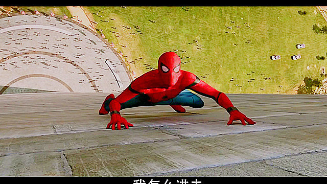 蜘蛛侠上楼顶救人,不用蛛丝直接用手爬,结果累得像狗一样还没爬完