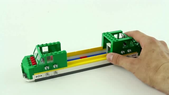 乐高玩具系列-老式绿皮火车头