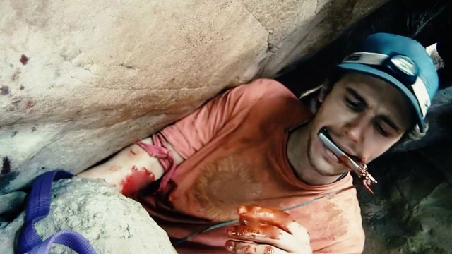 冒险片127小时:原来一个人求生欲望会如此强烈,断臂求生震撼到我