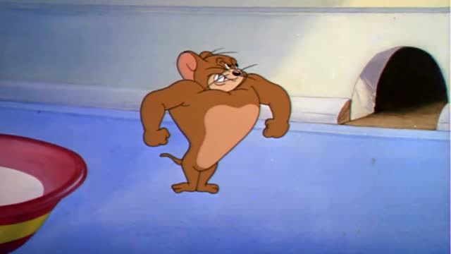 猫和老鼠:杰瑞喝完汤姆的牛乳,突然就变强了