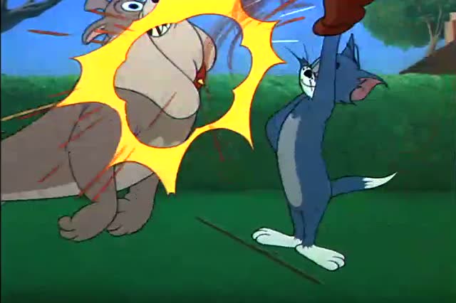 猫和老鼠:汤姆猫把那只狗打了一顿