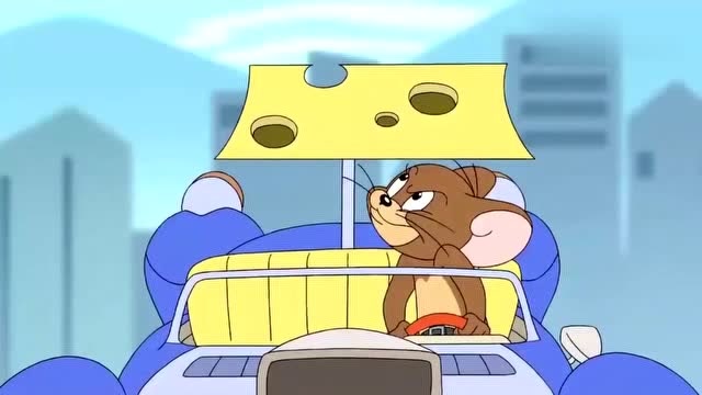 猫和老鼠:汤姆和杰瑞赛车比赛,汤姆不会开车,遭杰瑞调侃:快回去吧