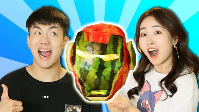 挑战西瓜变身钢铁侠!坤坤悦儿谁做的更好呢?