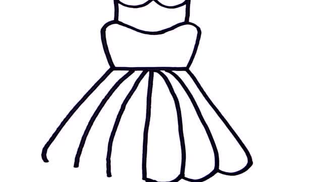 教你绘公主礼服简笔画儿童亲子互动视频