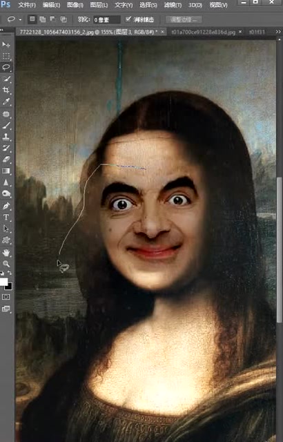 ps很强大我想看憨豆和蒙娜丽莎换脸