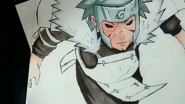 简笔画详细教程,手绘秽土转生千手扉间