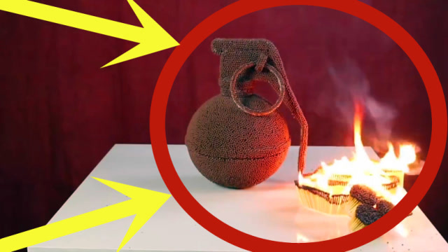 牛人用数万支火柴头制作手雷简直太逼真点着后更是震撼