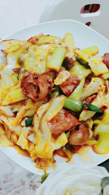 家常莲白盐煎肉,简单易学,好吃下饭