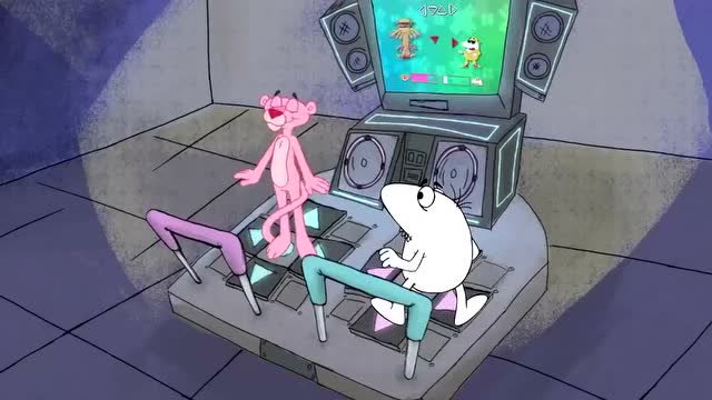 粉红豹玩游戏太厉害,小白怕他把钱全赢走,和他游戏对决太精彩了