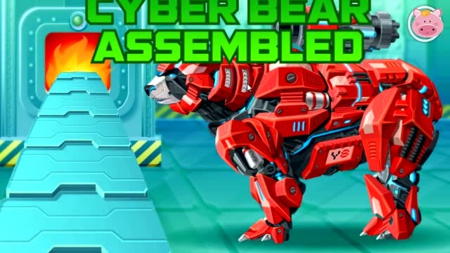 组装机械装甲熊 全身红色的盔甲看起来超级厉害