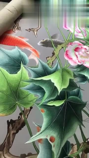 蜀绣芙蓉鲤鱼绣活了没有,不敢相信自己的眼睛,真的太美了!