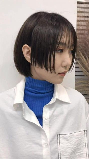 公主切发型,遮脸效果非常的好