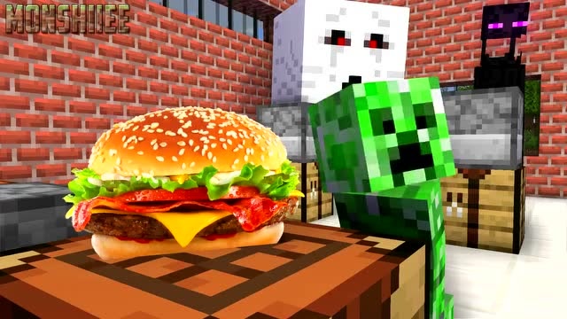 怪物学院举行美食挑战,看到僵尸猪的食物后,有些看不下去了