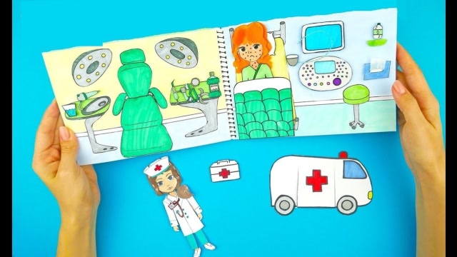 生活趣手工可爱小医院小医生卡纸手工