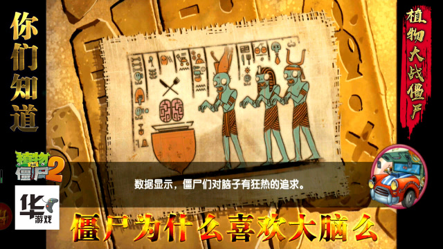 pvz2中文版:神秘埃及(第11天)你们知道僵尸为什么喜欢大脑么?