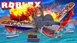 Roblox鲨鱼模拟器：沧龙骷髅鲨来袭！击沉泰坦尼克号？小格解说