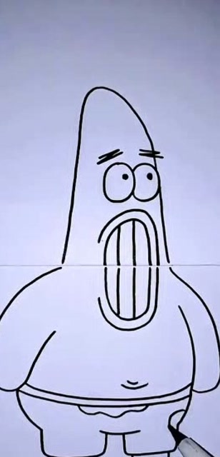 有趣的派大星折叠画