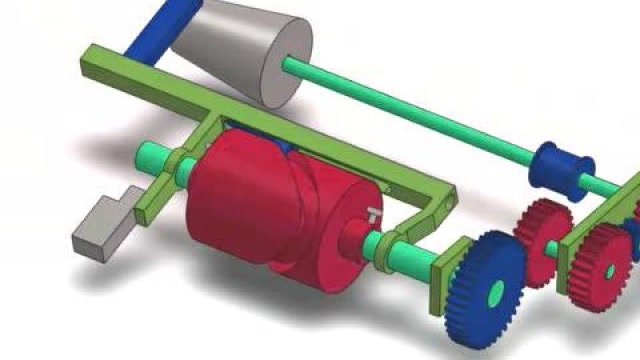 设计一个巧妙的横移机械构造,3d动画演示工作原理!