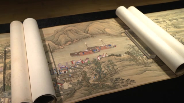 (电视通稿·海外·文化)《康熙南巡图》第六卷首次合卷在港公开展出