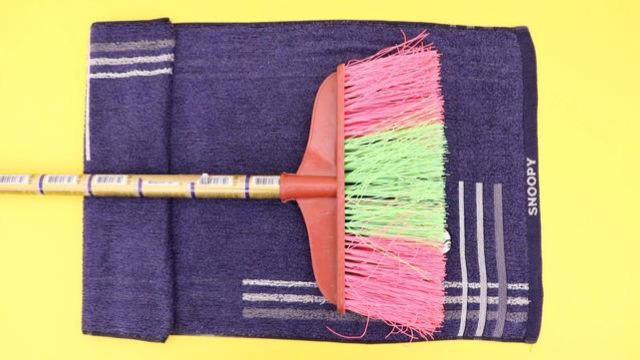扫把上绑条毛巾作用太大了,家家都需要,爷们也要学会