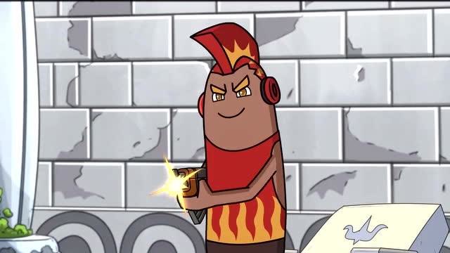 《香肠派对》小魔王遇到战神时,真是不堪一击,弱爆了