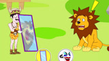 名侦探老王寻找动物篇狮子被自己吓了一跳！