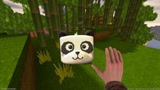 迷你世界真人版330：熊猫卖萌把小振的竹子骗完了就跑，太狡猾了