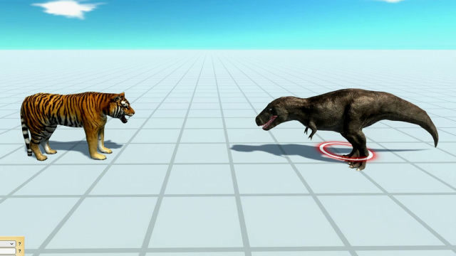 当霸王龙的体型和老虎一样时,谁更厉害?结局有点不可思议