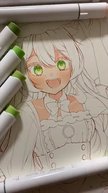 马克笔脸部上色过程涂出层次感很重要