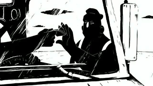 获奖黑白风动画短片佳作:《黑岛》