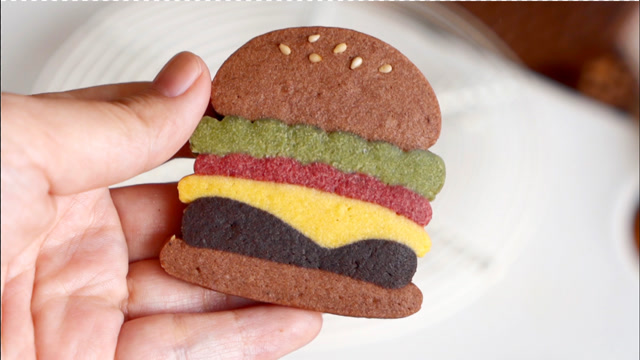 切片饼干教程|汉堡&冰可乐饼干,一定可爱到你!