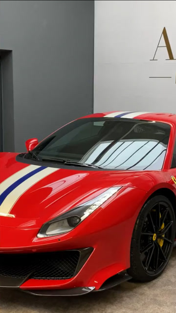 红色法拉利488pista,2.7秒破百不是闹着玩的!