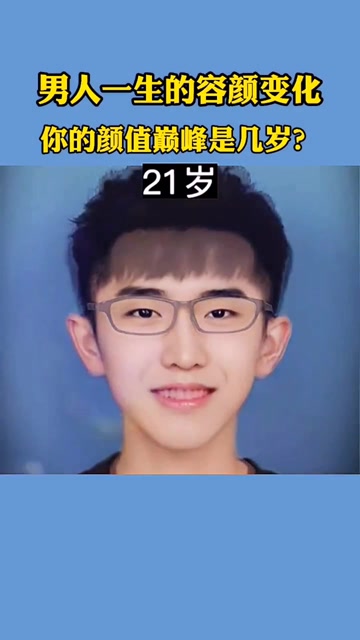 男人一生的容颜变化,测测你的颜值巅峰,到底是几岁!
