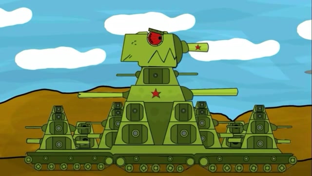 坦克世界动漫kv44和kv44m又打起来了