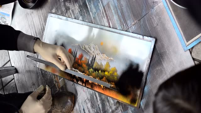 香港老外喷漆画画