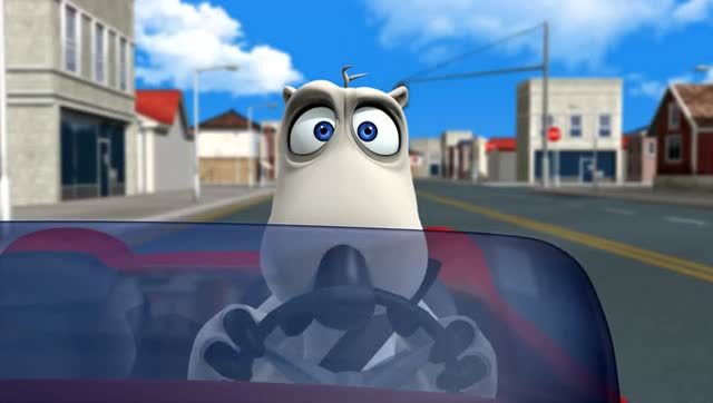 刺激的汽车竞赛,倒霉熊与蜥蜴大战了一场!