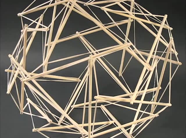 张拉整体模型的制作方法-6杆24索结构