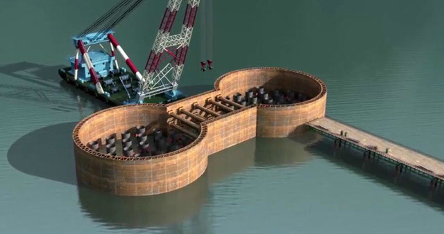 一直不懂桥梁水下桥墩怎么浇筑混凝土,看完这个1分钟视频明白了