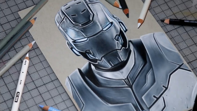 用彩铅画出金属质感,这是得多厉害啊,这画画的真不错